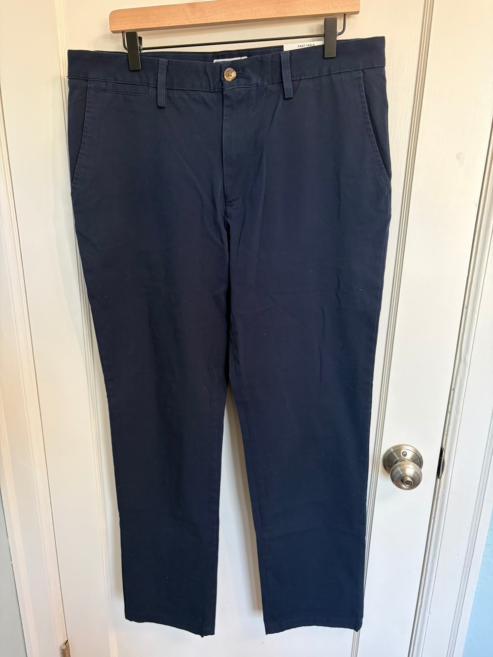 Club Room Four-Way Stretch Chino Pants Men's 34x32 Basic Navy NWT Flat Front